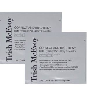 ❤️ 4 for $25 Trish McEvoy Correct & Brighten Beta Hydroxy Pads Daily Exfoliator